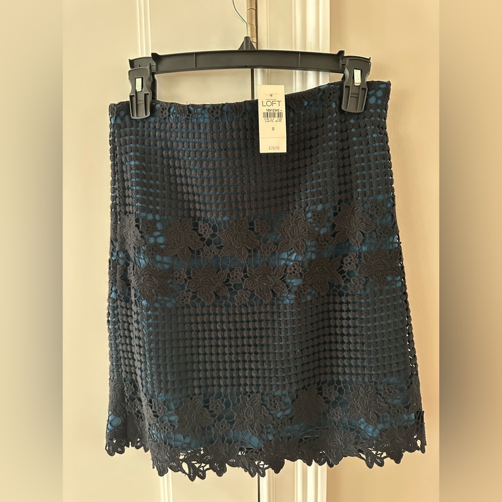 New With Tags- Loft Lace Skirt -0